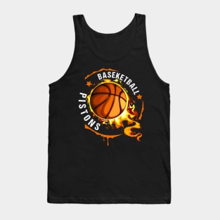 Graphic Basketball Name Pistons Classic Styles Team Tank Top